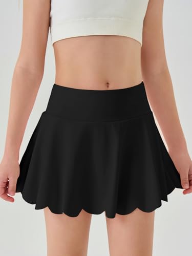 Haloumoning Girls Skorts Flowy Butterfly Athletic Shorts Kids A Line Pleated Tennis Golf Skirts with Pockets2