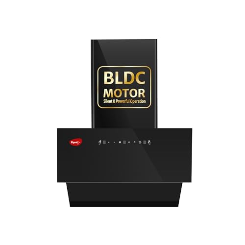 Image of Pigeon Xtream DLX 60 cm BLDC Slant Kitchen Chimney 1500 m3 /hr | Filterless Autoclean Kitchen Chimney | 12 Years Motor and 2 Years Comprehensive Warranty |Black | 9 Speed Touch Control + Motion Sensor