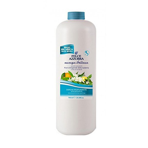 Felce Azzurra Essenza Italiana Liquid Soap Refreshing - Hesperides Flower of Calabria 750ml 25.36oz Refill