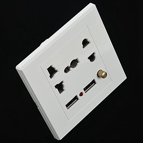 Cargador de pared USB dual elimina regletas molestas mediante su interruptor universal 7