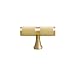 ETTBC Tiradores de Armario de Cobre Macizo de Estilo Europeo, Tiradores de Armario, Tiradores de cajón, Tiradores de Muebles, 100% Cobre Puro, Dorado (un Solo Orificio de 50 mm)