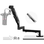 NEEWER Low Profile Mic Arm Desk Mount, 360° Swivel Boom Arm with Pneumatic Damping Adjustable, Cable Management, Compatible with Shure MV7 SM7B Blue Yeti Gaming Streaming Podcast Microphone, MS002