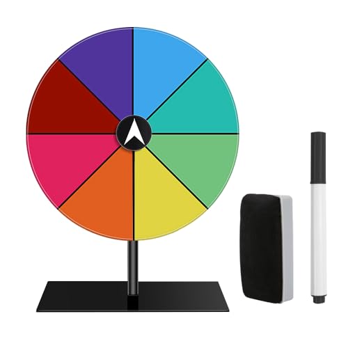 Glücksrad zum Drehen, Afenau 20cm Glücksrad zum Selbstgestalten mit Radiergummi und Markierstift, 8 Steckplätzen Drehrad Glücksrad, Lucky Wheel für Lotteriespiele, Karneval Party, Verkaufsförderung