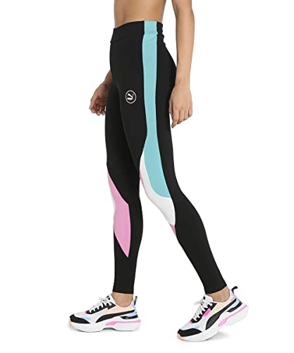 Image of Puma Cotton Mid Rise Tight Fit Womens Athleisure Tights