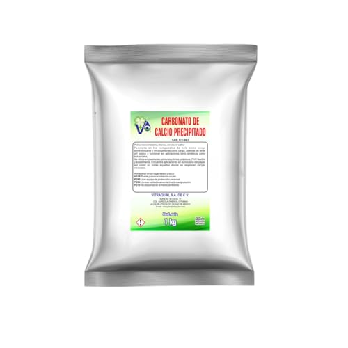 La Mejor Lista de Equipo de carbonatación , tabla con los diez mejores. 43 Vitraquim Carbonato De Calcio Precipitado Grado Alimenticio 1 Kilo