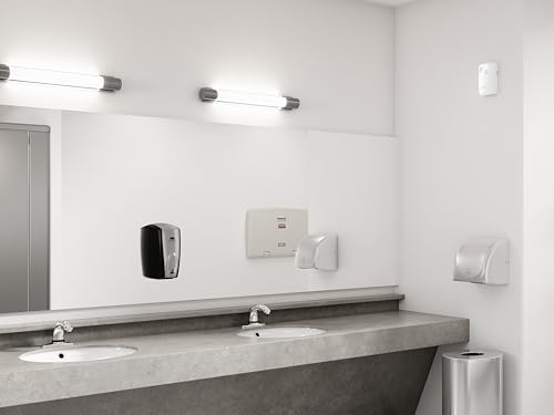 Image of Rubbermaid Commercial Products AutoFoam Hand Soap & Sanitizer Dispenser, Black /Chrome, Touchless, Wall Mount, Battery Operated, for Restrooms in Offices /Hotels /Entertainment /Schools