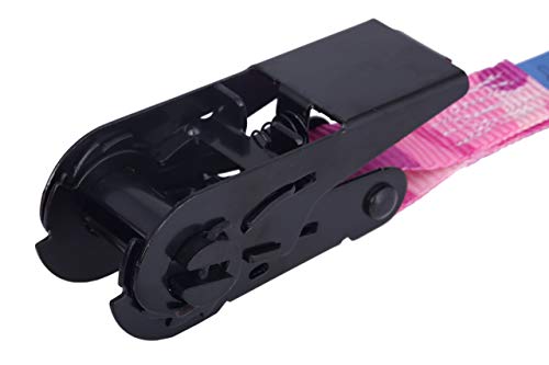 Miniatura 6 de Juego De 4 Correas De Trinquete 25mm Rosa Camuflaje 6m De Largo I Correas De Tensión Con Trinquete 900 Dan Según Din En 12195-2 I 4 Correas De Amarre Certificado Por El Tüv I Correas De Transporte