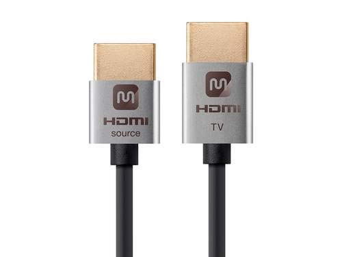 Monoprice Cabo ativo HDMI de alta velocidade - 1,8 m - Preto, 4K a 60Hz, HDR, 18Gbps, 36AWG, YUV 4:4