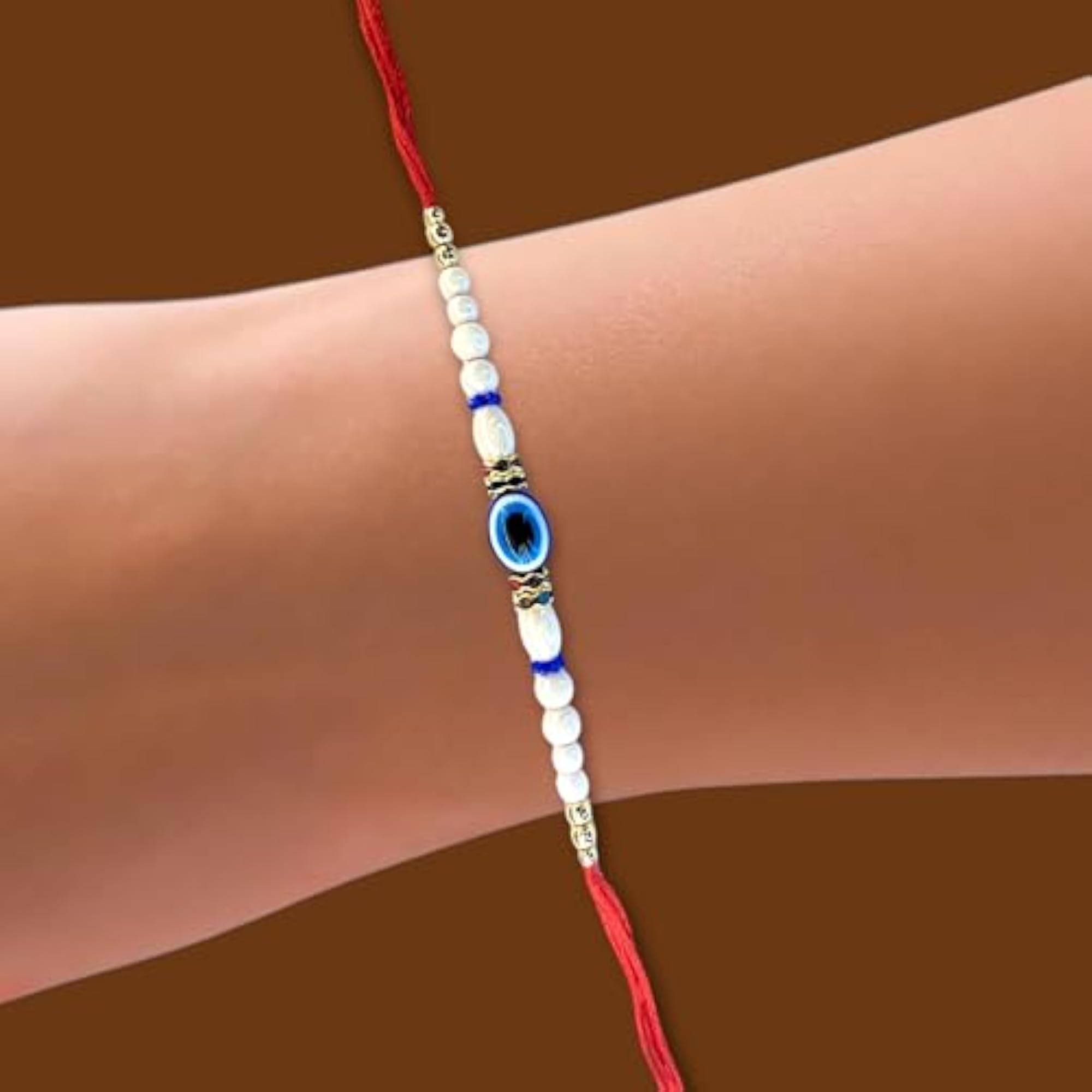 Two Multicolor Designer Rakhi for Brother with Roli Chawal Pack