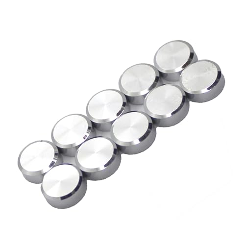 Image of RiseOm Brass Round Mirror Cap,Screws Cap Cover,Nails Decorative /Mirror Nail Decorative Cover (Pack of 10, 12mm-Chrome)