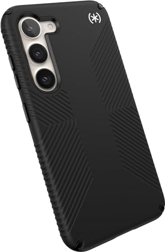 Speck Presidio 2 Grip Samsung Galaxy S23 Case - Drop & Camera Protection, Soft-Touch Secure Grip, Wireless Charging Compatible, Shock Absorbant, Galaxy S23 Case - Black