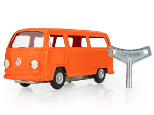 VW Transporter orange miniature de collection pour passionnés d'automobile