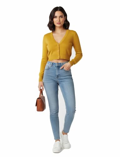 Image of Allsense Women's Cropped Bolero Shrug Cardigan | 3 /4 Sleeve, Button Down, Lightweight Knit Sweater