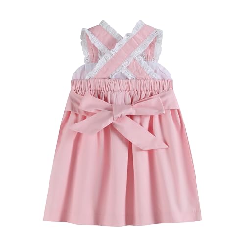Baby Girls and Toddler Pink and Lace Piggy Dress2