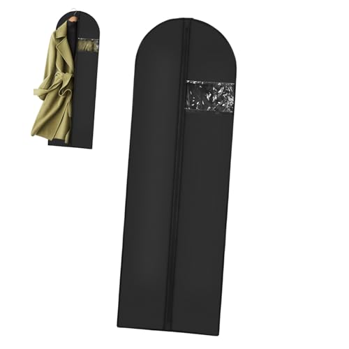 Unomor Foldable Garment Bag for Travel Storage Sturdy Peva Material Dress Bag for Formal Gowns Suits Dresses Large Capacity Hanging Garment Cover Easy to Clean and Maintain