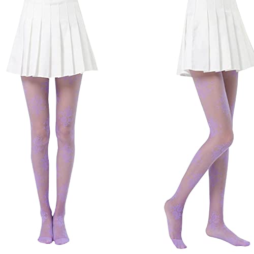 Image of Sahabowi Women Tights, Sheer High Waist Pantyhose, Vintage Control Top Stockings, Siwa7