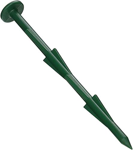 Mighty-SpikesMade in The USA - 20 Pack - Black - 6" Super Strong Stakes for Garden, Landscape Fabric, Artificial Turf, Tarps & Tents, Camping, Staples, Pins, Break Resistant, Never Rust or Bend