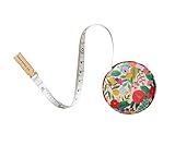 RIFLE PAPER CO. Measuring Tape | Retractable Measures up to 60' (152.4 CM), Retractable, Hidden Button Release, Brass Hardware (Perfect for Mom, Home, Office, On-The-Go, Desk), Garden Party