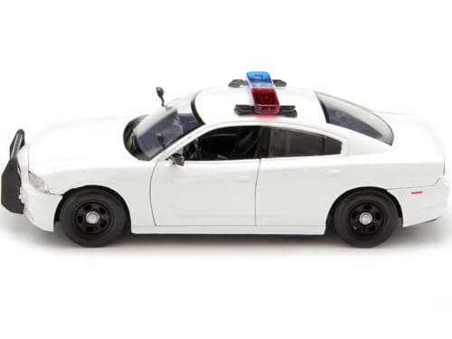 Motormax 2011 Dodge Charger Pursuit Police Car White 1/24 miniatura 3