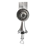 Edelstahl Manuelle Kartoffelreibe Reibemaschine Küchenmaschine für Käse, Gurken, Karotten, Nüsse, mit 5 Trommeln und Ein fester Clip, Silber,10 * 24cm/3.93 * 9.44inch
