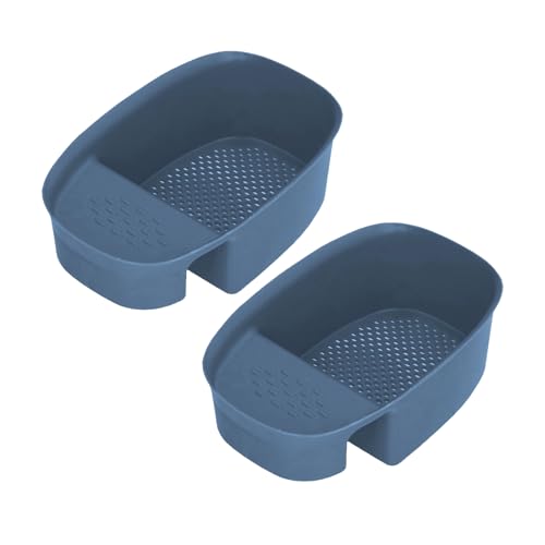 Colador para desagüe de cocina, 2 unidades, azul