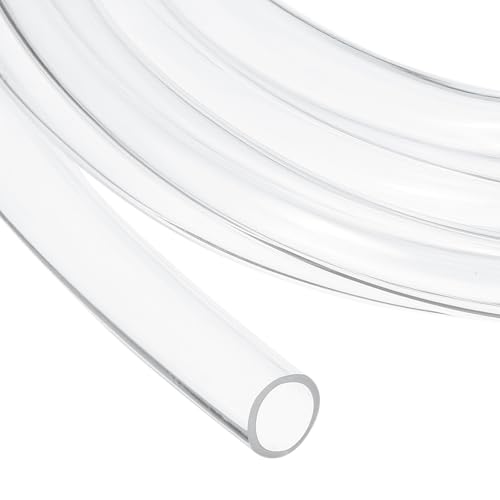 uxcell Tubo de PVC transparente, 12 mm de diámetro interior x 15,15 mm de diámetro exterior, tubo de PVC ligero de 7.5 pies, tubo de agua de plástico flexible transparente para transferencia de aire