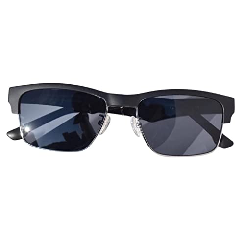 KESOTO Ecouteurs sans Fil à Conduction Osseuse Lunettes Polarisée Bluetooth Casque Lunettes de Soleil avec Microphone pour iOS/Android - Noir Cover