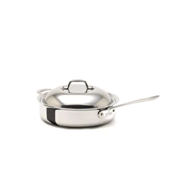   All-Clad-Stainless-Steel-Tri-Ply-Dishwasher-Safe-Saute-and-Simmer-PanCookware-3-Quart-Silver