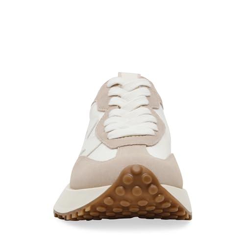 Steve Madden Women's Campo Sneaker, Beige Multi, 8.5