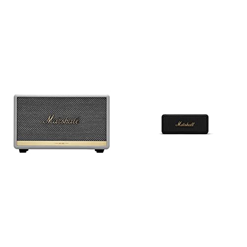 Marshall Acton II Bluetoth Speaker & Emberton Bluetooth Portable Speaker - Black & Brass
