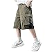 Boys Summer Fashion Overalls and Medium Shorts for Children's Casual Comfort 6-7 Years Green