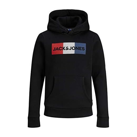 Jack & Jones Junior Jjecorp Logo Sweat Hood Noos Jr Sudadera con Capucha, Negro. Detalles: Play, 152 para Niños