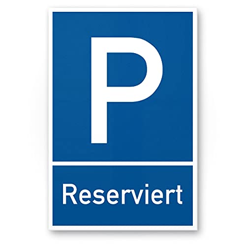 Komma Security Parkplatz Reserviert Schild 20 x 30 cm Hinweisschild Privatparkplatz Privatgrundstück Parkplatzschild Reserviert - Parkplatz freihalten Parkverbot Falschparker