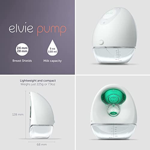 Elvie Pump (Single) Smart Wearable Electric Breast Pump | Hands-Free Portable Breast Pump With App & 2-Modes | The Smallest Quietest Smartest Wearable Pump #TOP3