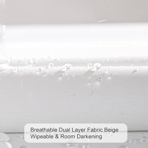 Image of Persilux Cordless Zebra Blinds for Windows (21 inch W x 64 inch H, White) Light Filtering Zebra Shades for Indoor Windows, Sheer Shades Thermal Insulated Blinds with Upgraded Cassette, Window Shades for Home
