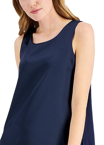 Alfani Womens Satin Mixed Media Shell2