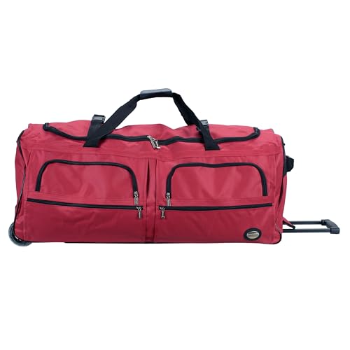 Image of Rockland Rolling Duffel Bag, Black, 22 inch