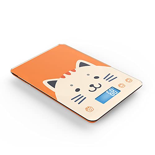 Multifunctional Newborn Pet Scale With A Tray To Weigh Cats And Puppy, 33Lbs With Accuracy ±0.03Oz, Suitable For Pets And Kitchen Use, Tray Size 11.5"X 9"In (Orange) #TOP1