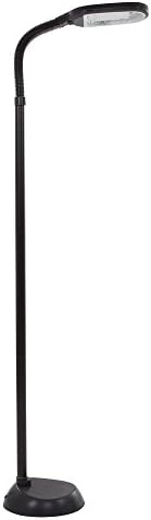 Lavish Home (72-0890) 5 Feet Sunlight Floor Lamp With Adjustable Gooseneck - Black