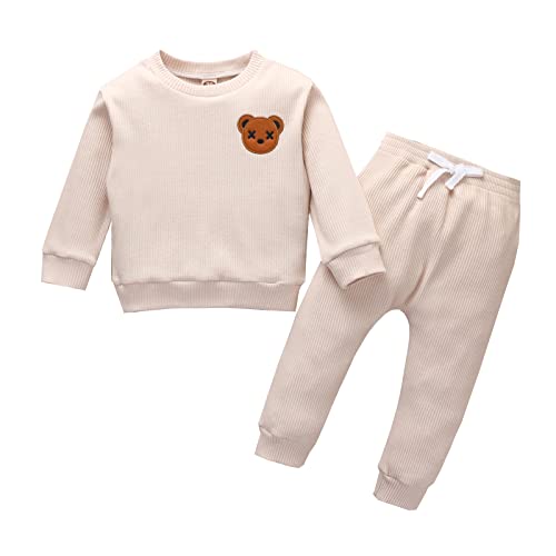 Image of WZTYYDS Toddler Boy Clothes 2T 3T 4T 5T Fall Outfits Baby Pullover & Pants Sets Kids Winter 2Pcs Sweatsuit