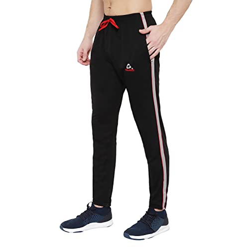 Image of GOLAZO Regular Fit Multicolor Cotton Track Pants for Men with Comfort and Style in Your Athelisure Wear