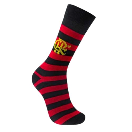 Meia Flamengo Oficial Casual Tamanho 38 Ao 43 Escudo Dourado - Rikam