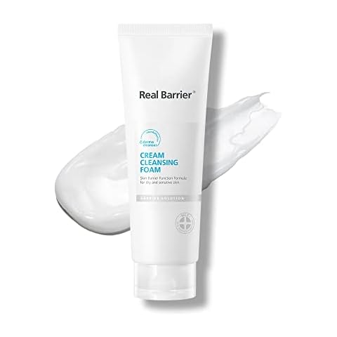 Real Barrier Cream Cleansing Foam, Gentle Sulfate-Free Amino Acid Moisturizing Face Cleansing Foam, Skin Barrier Protection Wash with Ceramide, 4.05 Fl. Oz., 120ml Cover