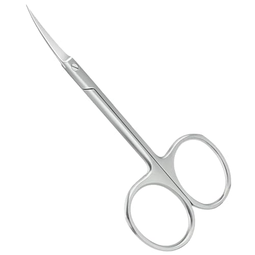 Omnikryp Ciseaux à Cuticules, Coupe Cuticule Ongle, Ciseaux à Cuticules Professionnels, Lame Incurvée en Acier Inoxydable, pour Peaux Mortes, Cuticule, Sourcils, Cils