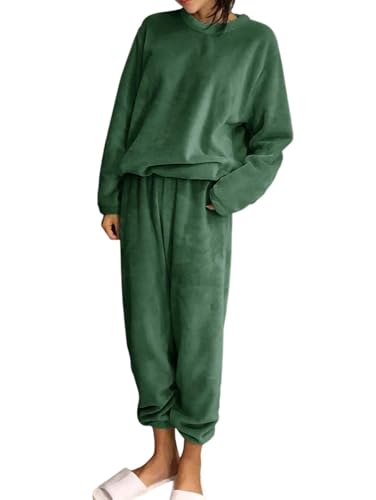 Image of KOTTY Women's Fleece Tracksuit Set | Woolen Co-ord Sweatpants for Winter | Loose Fit Winterset for Ladies