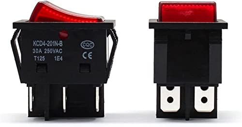 Interrupteur à bascule 12V étanche jaune 4 broches T85 pour auto - 5