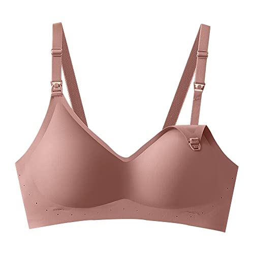 Soutien-gorge d'allaitement sans armatures WENJUN 80B rose maintien doux en col V