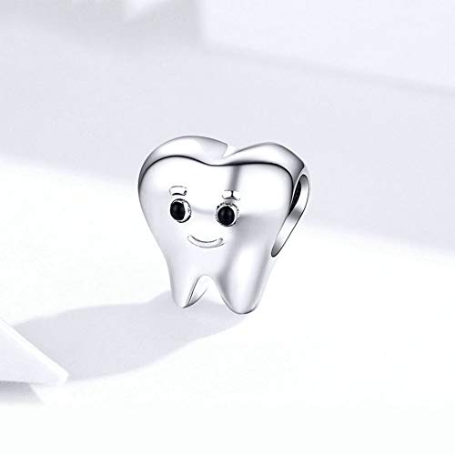 Smile Tooth Sterling Silver Health Anniversary Love Birthday Charm for Pandora Charm Bracelet2