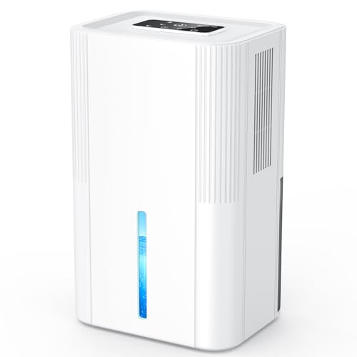 Maxcio Dehumidifiers for Home, 2700ML Quiet & Portable Dehumidifier for Bedroom, Auto Shut off, Sleep Mode, 10-Hour Timer, 7-Color LED, Dehumidifier for Bathroom Closet Wardrobe Basement Garage RV