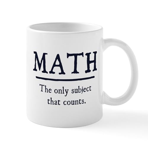 CafePress Mug - Math The Only Subject That Counts Mugs - S White by CafePress